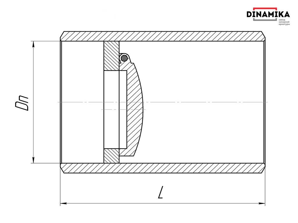 Обратный клапан 19нж38нж Ду125 под приварку