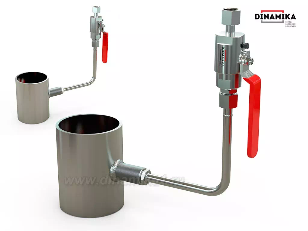 Угловой отбор давления краном шаровым