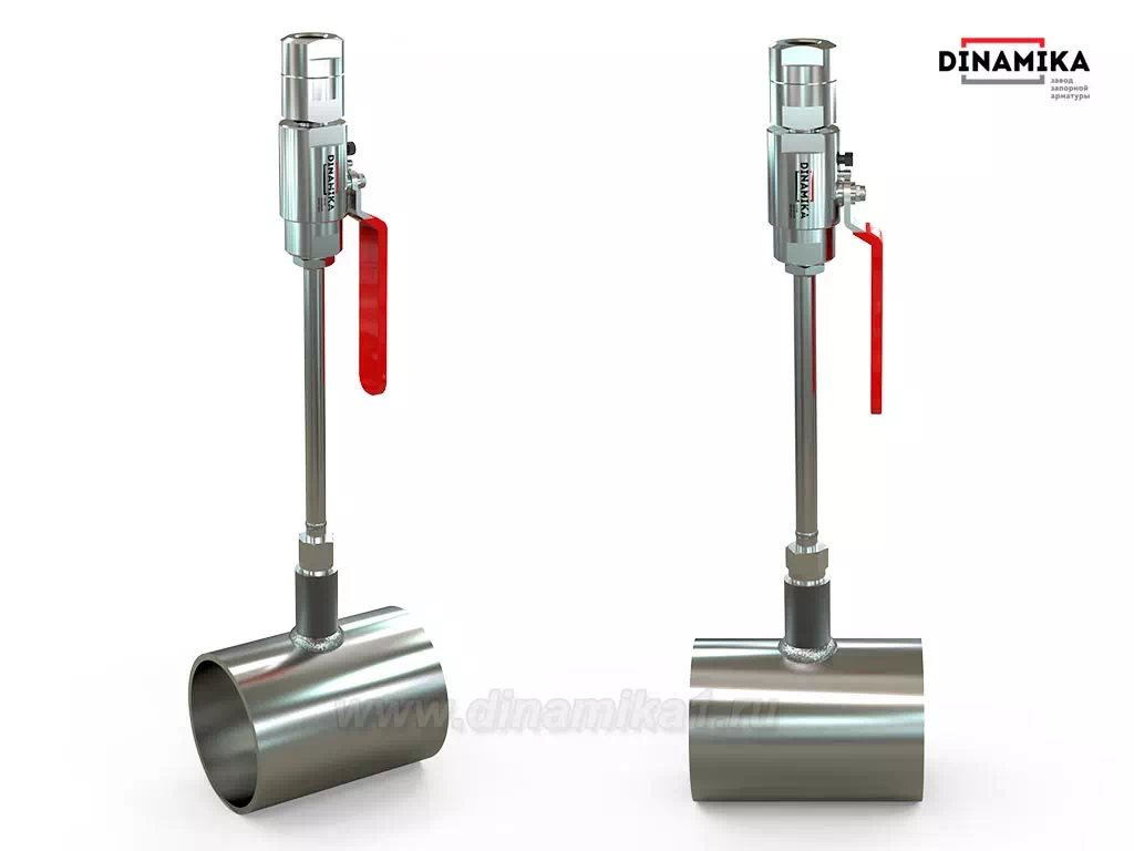 Конструкция отбора давления с краном шаровым